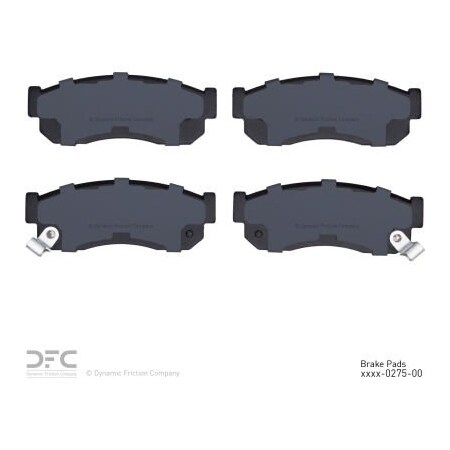 Dynamic Friction Co DFC 3000 Semi-Metallic Brake Pads - 1311-0275-00